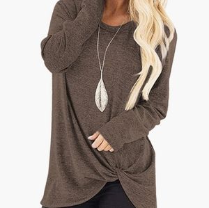 🔥 Women's Long Sleeve Tunic Tops Casual Twist
